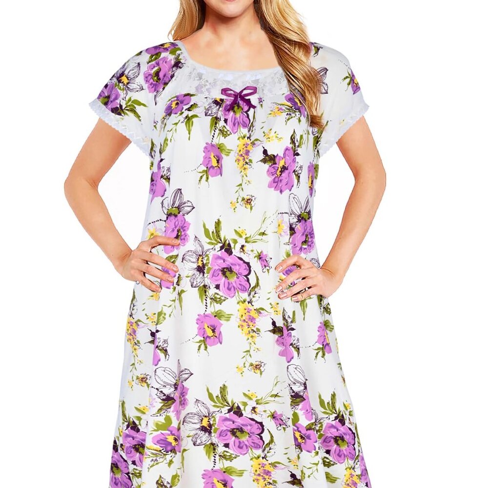 JEFFRICO Womens Nightgowns Sleepwear Soft Pajama Dress Nightshirts & Sleepshirts